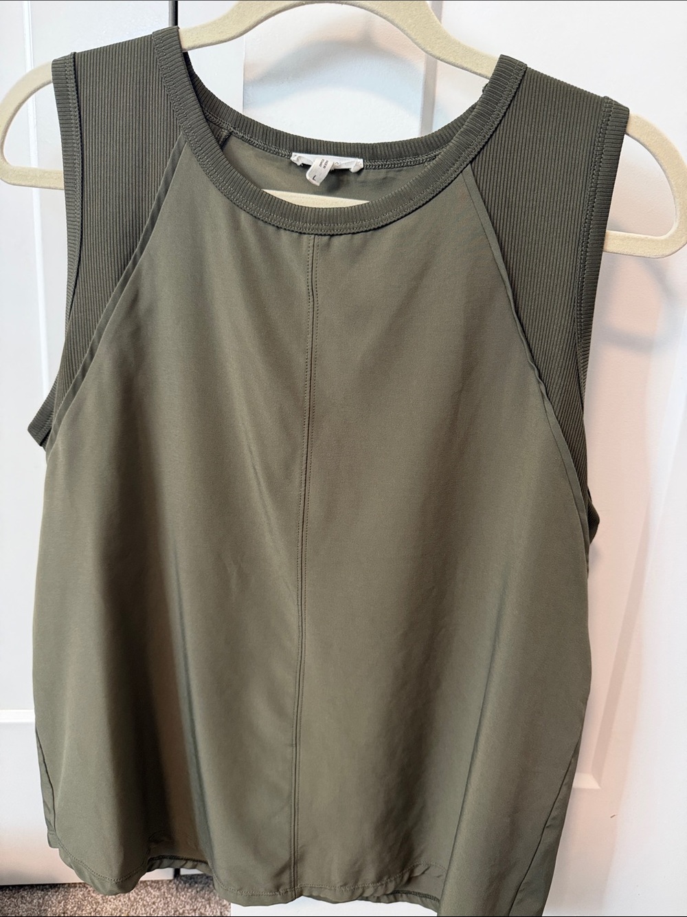 Maurices Olive Ribbed-Detail Sleeveless Tank